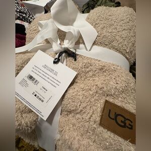 UGG Cream Fleece Throw Blanket